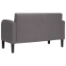 Sofá Loveseat gris 110 cm cuero sintética