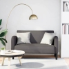 Sofá Loveseat gris 110 cm cuero sintética