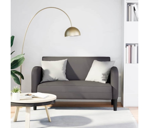 Sofá Loveseat gris 110 cm cuero sintética