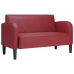 Sofá Loveseat rojo vino 110 cm cuero sintética