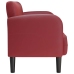 Sofá Loveseat rojo vino 110 cm cuero sintética