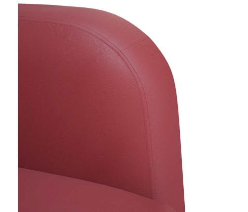 Sofá Loveseat rojo vino 110 cm cuero sintética