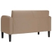 Sofá Loveseat Cappuccino 110 cm Cuero sintético