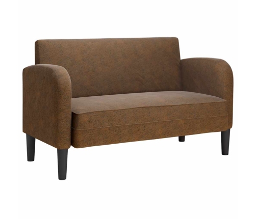 Sofá Loveseat Marrón 110 cm Cuero Sintético