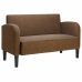 Sofá Loveseat Marrón 110 cm Cuero Sintético