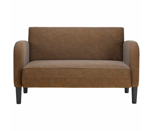 Sofá Loveseat Marrón 110 cm Cuero Sintético