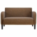 Sofá Loveseat Marrón 110 cm Cuero Sintético