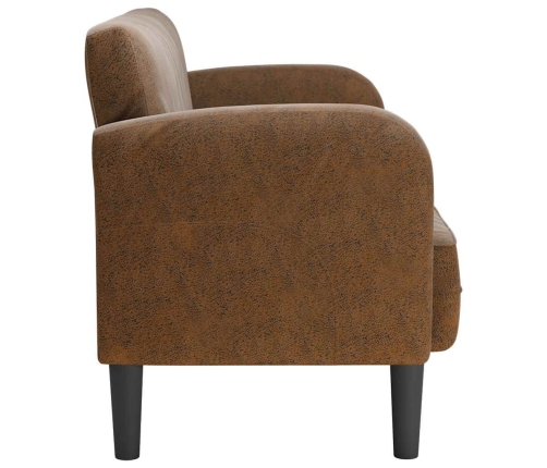 Sofá Loveseat Marrón 110 cm Cuero Sintético