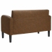 Sofá Loveseat Marrón 110 cm Cuero Sintético