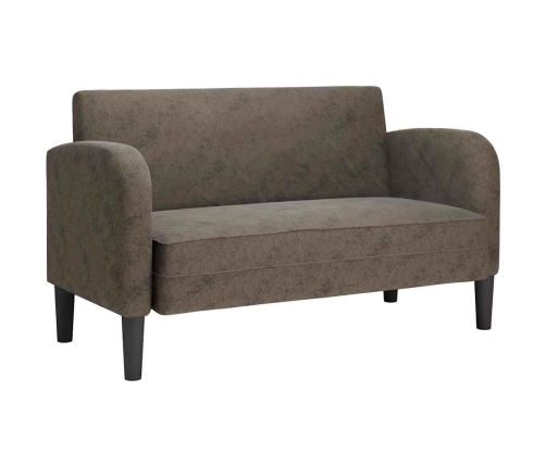 Sofá Loveseat gris oscuro 110 cm cuero sintética