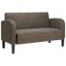 Sofá Loveseat gris oscuro 110 cm cuero sintética