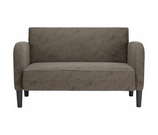 Sofá Loveseat gris oscuro 110 cm cuero sintética