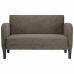 Sofá Loveseat gris oscuro 110 cm cuero sintética