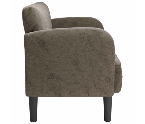 Sofá Loveseat gris oscuro 110 cm cuero sintética