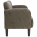 Sofá Loveseat gris oscuro 110 cm cuero sintética