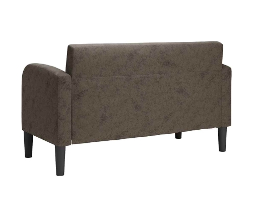 Sofá Loveseat gris oscuro 110 cm cuero sintética