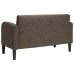 Sofá Loveseat gris oscuro 110 cm cuero sintética