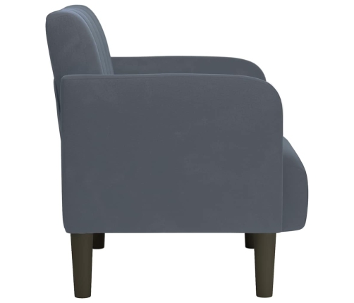 Sillón con reposabrazos Terciopelo Gris Oscuro 54 cm