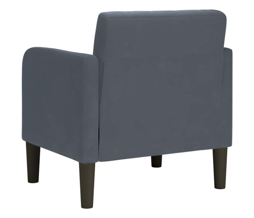 Sillón con reposabrazos Terciopelo Gris Oscuro 54 cm