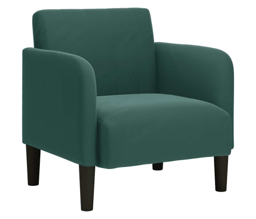 Sillón con reposabrazos Terciopelo Verde Oscuro 54 cm