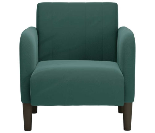 Sillón con reposabrazos Terciopelo Verde Oscuro 54 cm