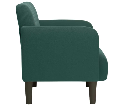 Sillón con reposabrazos Terciopelo Verde Oscuro 54 cm