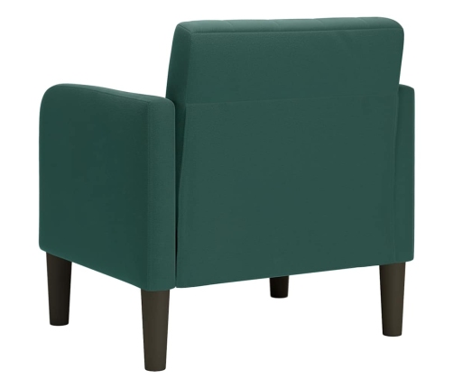 Sillón con reposabrazos Terciopelo Verde Oscuro 54 cm