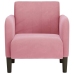 Sillón con reposabrazos terciopelo rosa 54 cm