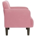 Sillón con reposabrazos terciopelo rosa 54 cm