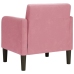 Sillón con reposabrazos terciopelo rosa 54 cm