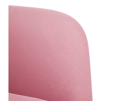 Sillón con reposabrazos terciopelo rosa 54 cm