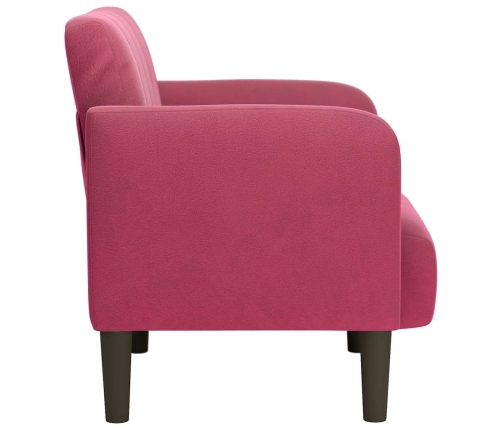 Sillón con reposabrazos Terciopelo Rojo Vino 54 cm