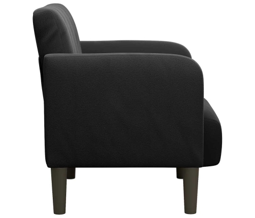 Sillón con reposabrazos Terciopelo negro 54 cm