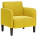 Sillón con reposabrazos terciopelo amarillo 54 cm