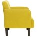 Sillón con reposabrazos terciopelo amarillo 54 cm