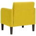 Sillón con reposabrazos terciopelo amarillo 54 cm