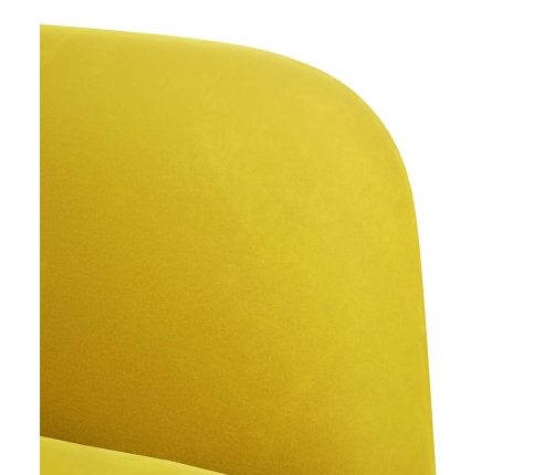 Sillón con reposabrazos terciopelo amarillo 54 cm