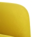 Sillón con reposabrazos terciopelo amarillo 54 cm