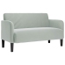 Sofá Loveseat gris claro 109 cm terciopelo