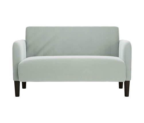 Sofá Loveseat gris claro 109 cm terciopelo