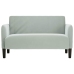 Sofá Loveseat gris claro 109 cm terciopelo