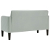 Sofá Loveseat gris claro 109 cm terciopelo