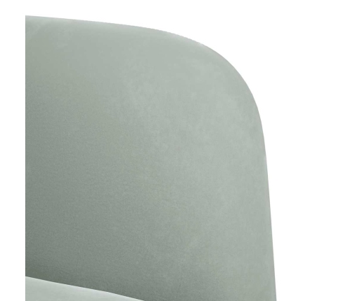 Sofá Loveseat gris claro 109 cm terciopelo