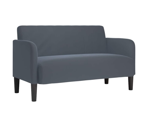 Sofá Loveseat gris oscuro 109 cm terciopelo