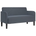 Sofá Loveseat gris oscuro 109 cm terciopelo