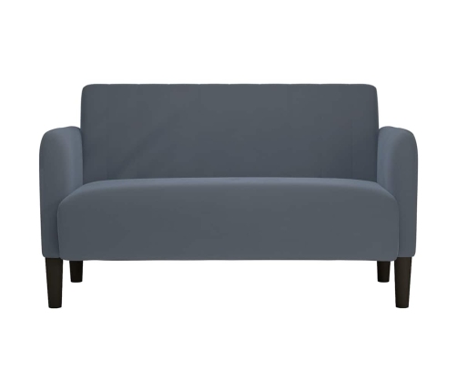 Sofá Loveseat gris oscuro 109 cm terciopelo