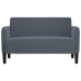 Sofá Loveseat gris oscuro 109 cm terciopelo