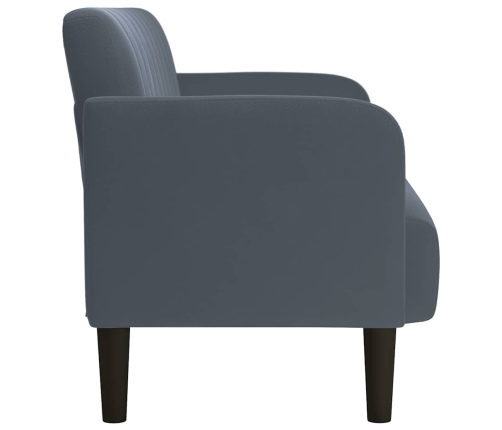 Sofá Loveseat gris oscuro 109 cm terciopelo