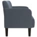 Sofá Loveseat gris oscuro 109 cm terciopelo