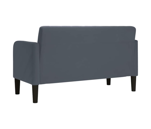 Sofá Loveseat gris oscuro 109 cm terciopelo